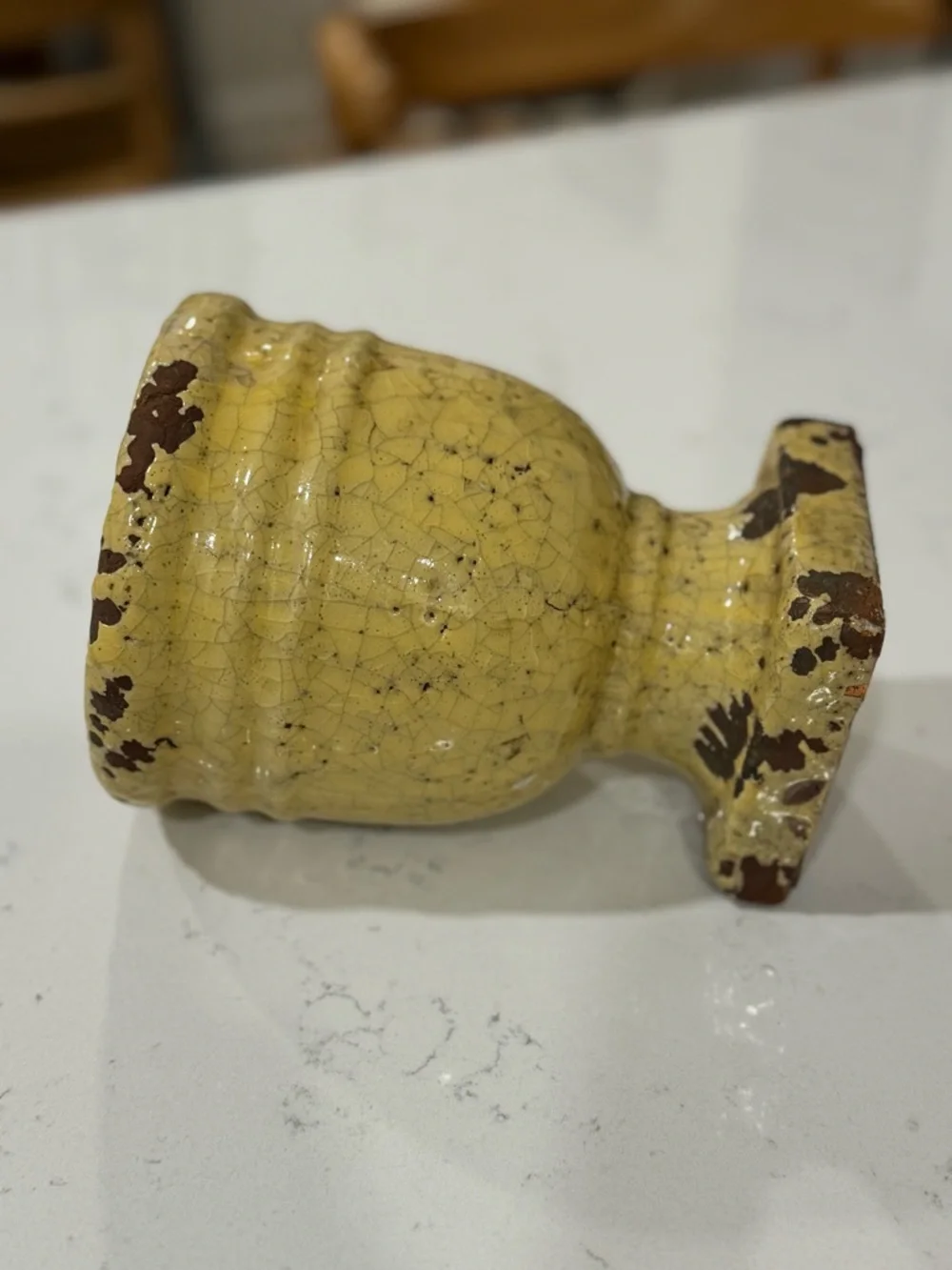 Anthropologie Aged Herb Pot, Pedestal